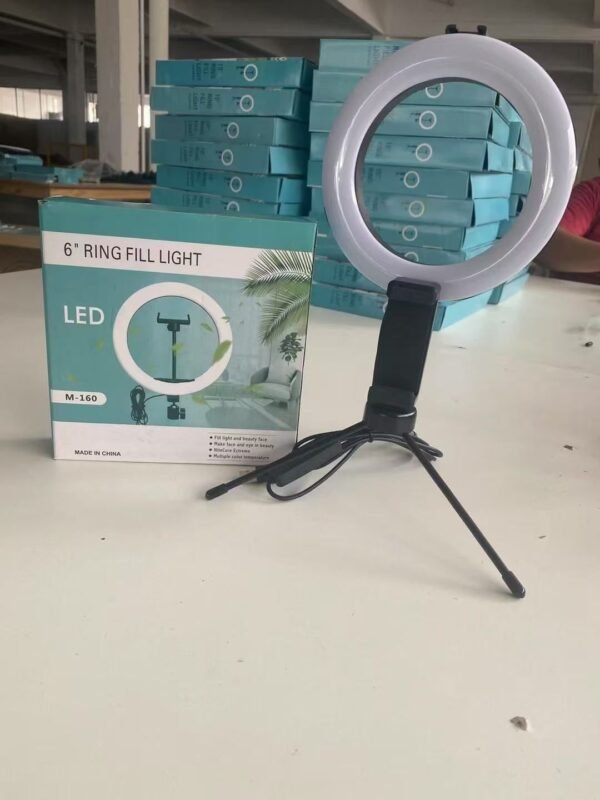 Ring Light LED 6" M-160: Iluminação Perfeita para Fotos, Vídeos e Lives! - Imagem 2