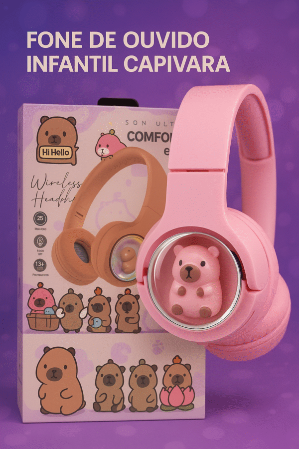 Fone de Ouvido Infantil Capivara