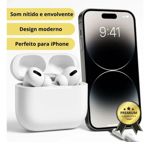 Fone Compatível iPhone AirPods Pro 3ª Geração Linha Premium - Imagem 6