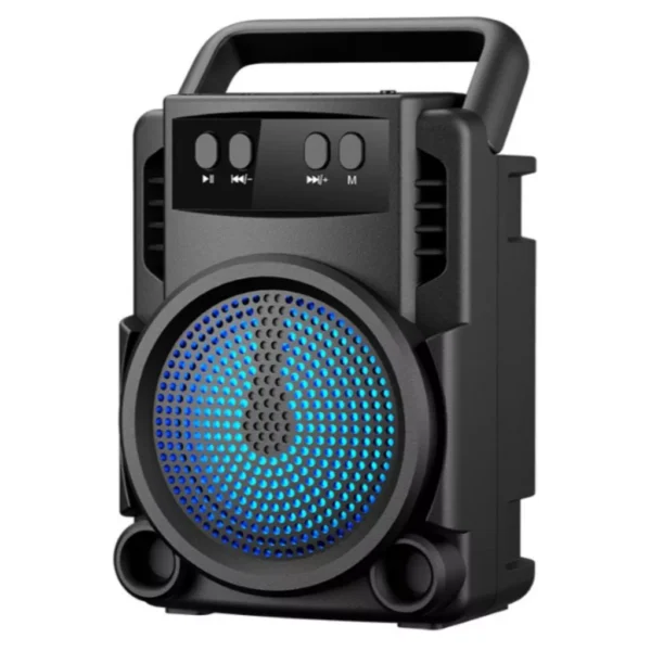 Caixinha De Som Ativa RGB Bluetooth Usb Cartão SD Rádio FM Wireless Speak pequena potente - Imagem 2