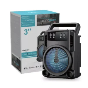 Caixinha De Som Ativa RGB Bluetooth Usb Cartão SD Rádio FM Wireless Speak pequena potente