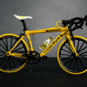 Bicicleta Miniatura Mountain Bike Decoração Fricção Pézinho Cor Speed Amarelo