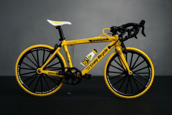 Bicicleta Miniatura Mountain Bike Decoração Fricção Pézinho Cor Speed Amarelo