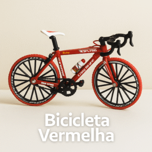 Bicicleta Miniatura Mountain Bike Decoração Fricção Pézinho Cor Speed Vermelha