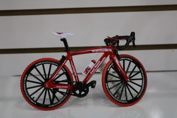 Bicicleta Miniatura Mountain Bike Decoração Fricção Pézinho Cor Speed Vermelha - Imagem 2