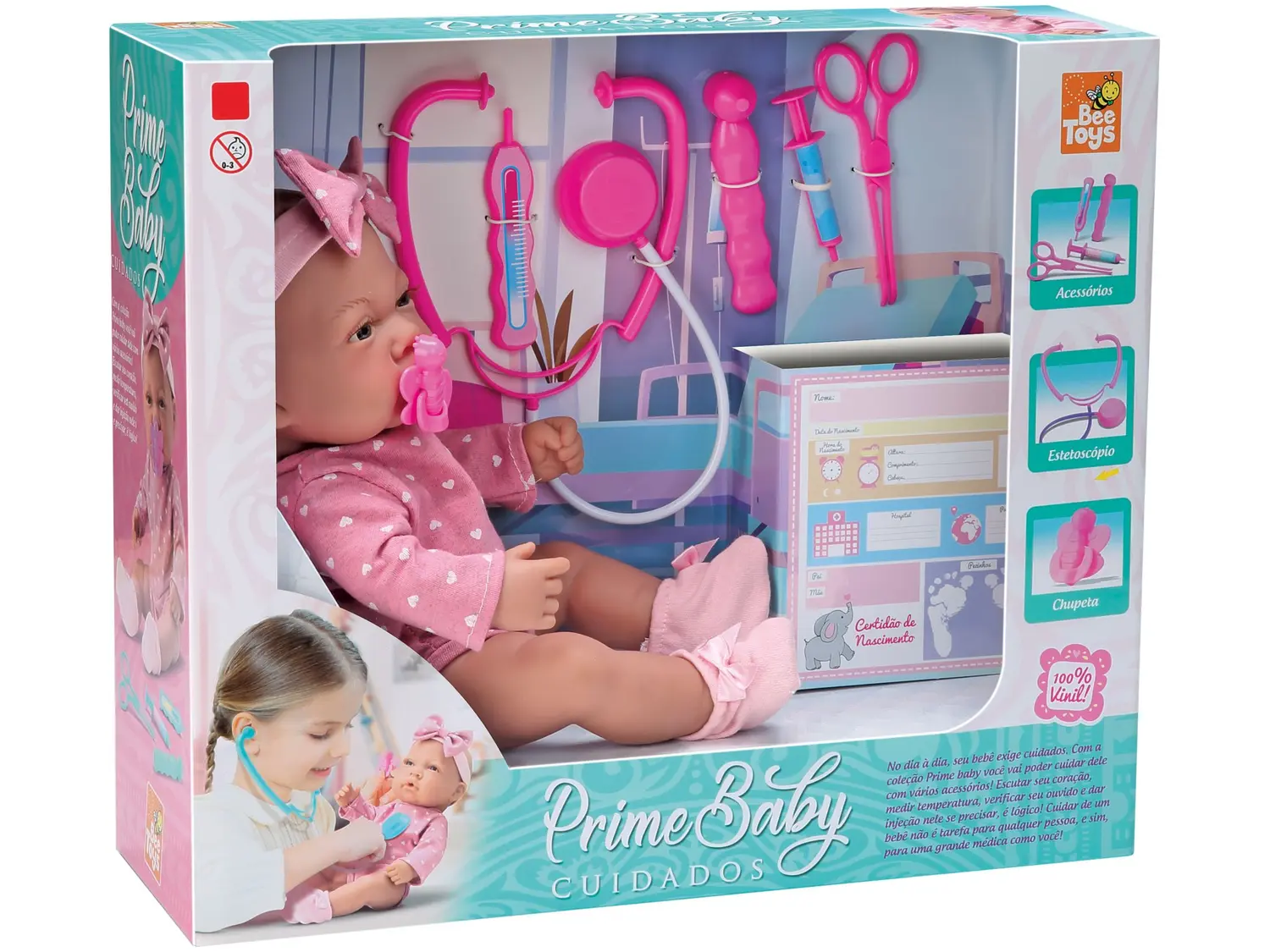Prime Baby cuidados Boneca Médica